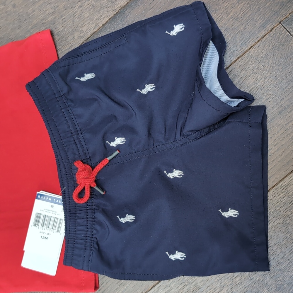 Ralph Lauren 12 month bathing suit and t-shirt
